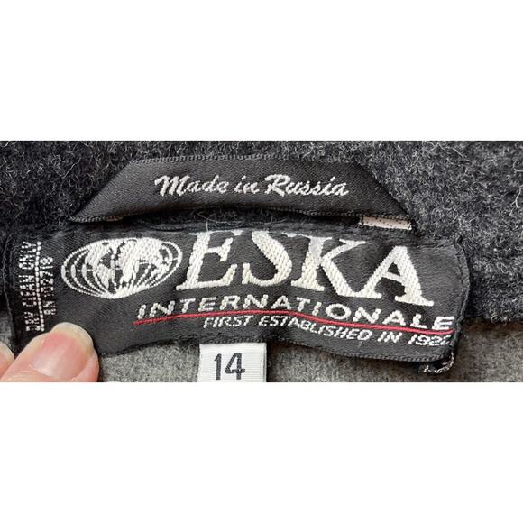 ESKA Internationale Dark Gray Wool Coat Women’s Size 14 Vintage - Picture 3 of 9
